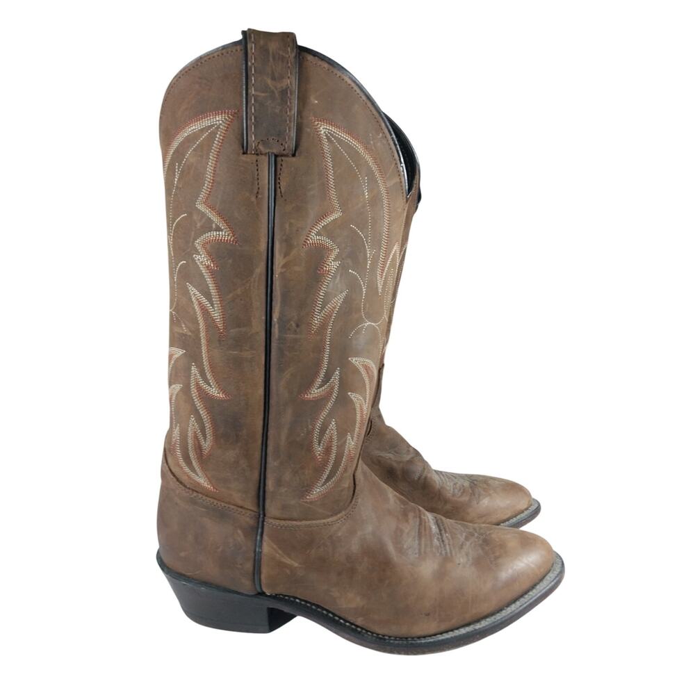 Justin Boots Brown Leather Western Cowboy Boots
